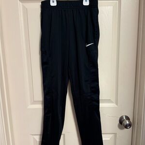 Nike Kids Black Joggers with White Swoosh